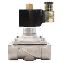 304 Stainless Steel Normally Open Electric Solenoid Valve,G3/8" to G2",Pneumatic Valve for Water Oil Gas AC220V DC12V DC24V IP65 2024 - buy cheap
