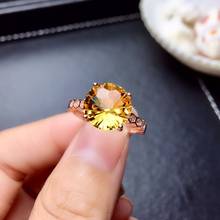 shilovem 925 sterling silver Piezoelectric citrine Rings fine Jewelry women trendy wedding Christmas gift 10mm  mj10105569agj 2024 - buy cheap