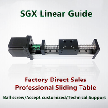 SGX single line rail ball screw guide rail linear module CNC precision cross slide table +1pc nema 23 stepper motor 3D Printer 2024 - buy cheap