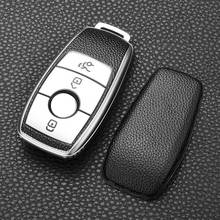 TPU+Leather Car Key Fob Case Cover Protector For Mercedes Benz E C G M R S Class W204 W212 W176 GLC CLA GLA AMG Car Accessories 2024 - buy cheap