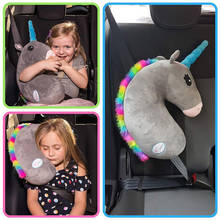 Baby Kid Travel Unicorn Pillow Children Head Neck Support Protect Car Seat Belt Pillow Shoulder Safety Strap Cute Animal Cushion 2024 - buy cheap