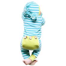 2020 new winter baby boy girl clothes Long sleeve Hooded stripe baby rompers newborn clothes baby clothing set infant toddler 2024 - buy cheap