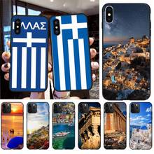 PENGHUWAN Ancient Flag of Greece Scenery Soft Silicone TPU Phone Cover for iPhone 11 pro XS MAX 8 7 6 6S Plus X 5S SE XR case 2024 - buy cheap