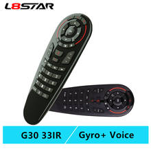 G30S Voice Air Mouse universal Remote control 33 keys IR learning Gyro Sensing Wireless Smart remote for android tv box X96 mini 2024 - buy cheap