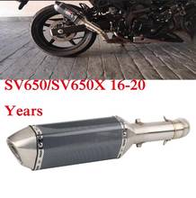 Tubo de Escape antideslizante para motocicleta, sistema de conexión para SV 650, años 16-20, SV650X, SV650 2024 - compra barato