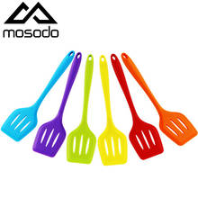 Espátula de colher de cozinha, instrumentos de cozinha com fenda de silicone, não gruda, espátula para fritar ovos e peixes, utensílios de cozinha 2024 - compre barato