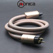 Monica single crystal copper fever power cord HiFi audio amplifier power amplifier CD machine power upgrade line 2024 - buy cheap