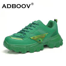 ADBOOV New Platform Sneakers Men Trendy Thick Sole Leatehr Shoes Man Chaussure Homme 2024 - buy cheap