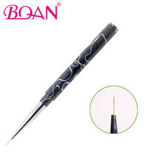 Bqan caneta delineadora de unhas 10 sementes, pincel delineador de unhas 7mm 9mm com cabo acrílico preto, ferramenta para arte em unhas, pintura, desenho, manicure 2024 - compre barato