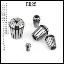 Er25 1mm --- 20mm,1/8mm,1/4mm,1/2mm er, mandril de pinça de mola de precisão para fresadora cnc, suporte de ferramenta, máquina de gravação, motor do eixo 2024 - compre barato
