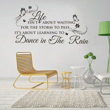 Dancing wall in the rain quotes life is not about waiting for vinyl decals living room bedroom home decor wall decals 2024 - buy cheap