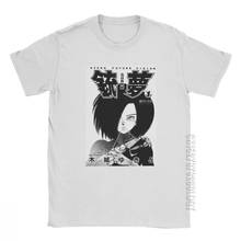 Artinm alita camiseta para homens batalha de anjo lazer filme cômico anime japão camiseta masculina tops cinza camiseta 100% algodão 2024 - compre barato