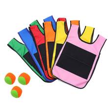 Kids Outdoor Sport Game Props Vest Sticky Jersey Vest Game Vest Waistcoat With Sticky Ball Toys  Outdoor Fun Sports Toy 2024 - buy cheap