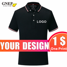 Short Sleeve Polo Shirt Custom Logo Fashion Striped Lapel Top Printable Pattern Summer Outdoor Casual Bottoming Shirt GNEP New 2024 - buy cheap