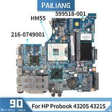 PAILIANG-placa base para ordenador portátil HP Probook 4320S 4321S, 599518-001 DASX6AMB8E0 216-0749001 HM57 tesed DDR3 2024 - compra barato