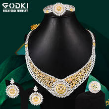 GODKI-Conjunto de joyería de circonia cúbica para mujer, conjunto de joyería para boda, boda, 4 piezas 2024 - compra barato