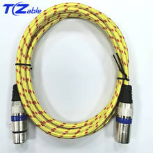 Cable XLR de 2M, 3M, 5M, macho a hembra, 3 pines, conector XLR, parche de extensión, Cable de micrófono de Karaoke para amplificadores de mezclador 2024 - compra barato