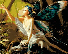 DIY 40X50 Oil Painting By Numbers Butterfly fairy paint by numbers On Canvas Home Decor Digital Painting chrismas 2024 - buy cheap