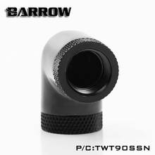 Поворотные фитинги Barrow PC для водяного охлаждения G1/4 трубчатый соединитель 90 градусов двойной внутренний зубчатый адаптер, Водяной охладитель TWT90SSN 2024 - купить недорого