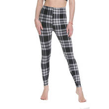 Ygyeeg mulheres leggings moda xadrez impressão de fitness floral listra leopardo houndstooth calças cintura alta tornozelo comprimento calças 2024 - compre barato