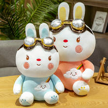 23-65CM Rabbit Plush Toy Stuffed Kawaii Aviator Bunny Doll Animal Pillow Creative Cartoon Rabbit Bed Sleeping For Kid Girls Gift 2024 - buy cheap