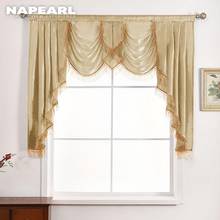 NAPEARL 1 Piece Luxury Valance Curtains Short Solid Color Drops For Bedroom European Style Semi Shade  Panel Decor Rustic 2024 - buy cheap