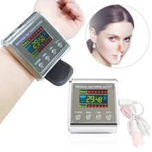 Reloj de pulsera con láser para fisioterapia, dispositivo de 650nm para tratamiento de rinitis, diabéticos, terapia de Sinusitis, instrumento 2024 - compra barato