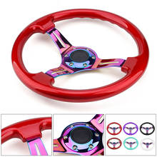 New arrival universal 350mm 14inch classic ABS car sport steering wheel with neo chrome spokes 2024 - buy cheap