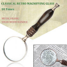 10X Magnifying Glass Ebony Handle Classic Retro Vintage Handheld Reading Magnifier For Science Insect And Hobby Observation 2024 - buy cheap