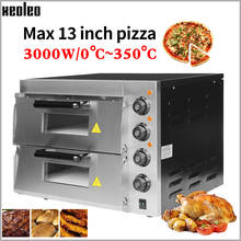 Xeoleo-forno elétrico para assar pizza, 13 polegadas, máquina de padaria comercial com placa de amianto, 350 graus, 3000w 2024 - compre barato