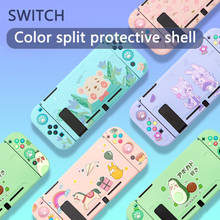 Новый чехол из ТПУ для Nintendo Switch, цветной милый чехол для игровой консоли, мягкая задняя крышка из ТПУ для NS Nintendo Switch, аксессуары 2024 - купить недорого