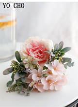YO CHO искусственный цветок, Шелковая Роза камелии, Гортензия, веточки, искусственные цветы, мини букет, садовая Свадебная стена, украшение для дома, вечеринки 2024 - купить недорого