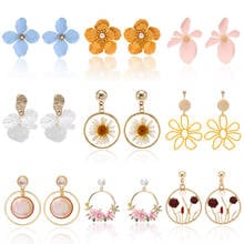 2020 Round Drop Earrings For Women New Statement Pearl Flower Earrings Korean Style Cute Earrings Jewelry Gifts. 2024 - buy cheap