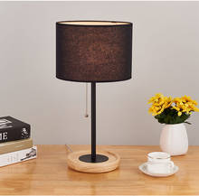 simple table lamp wood base table light fabric shade table lamp reading lamp floor lamp  E27 2024 - buy cheap