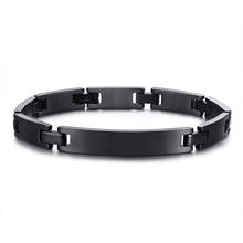 Pedra natural pulseira Designer Personalizado Simples preto charme cuff bangle aço inoxidável jóias pulseira masculina para os homens 2024 - compre barato