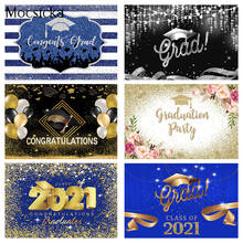 Class of 2021 Grad Photography Backdrop Glitter Graduation Party Banner Background Decoration Congratulations Grads Photocall 2024 - buy cheap