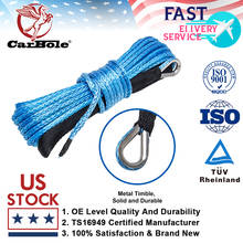 Carbole-cabrestante sintético de 1/4 "x50 ', Cable de recuperación 4WD ATV UTV con funda más fuerte que los Cables de acero tradicionales, 10000LBS 2024 - compra barato