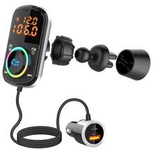 Bluetooth 5.0 FM Transmitter Wireless Radio Adapter Car Mp3 Player Handsfree Car Kit PD3.0/QC3.0 Fast Charge Dual LCD Display 2024 - buy cheap