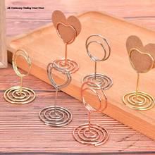 Wedding Heart Photo Clip Table Number Stand Desktop Deco Metal Place Card Holder 2024 - buy cheap