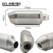 SCL MOTOS-silenciador de tubo de escape de acero inoxidable, accesorio Universal para motocicleta Honda Benelli trk502 BMW R, 35-51mm 2024 - compra barato