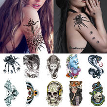 Временная тату-наклейка на руку, змея, паука, лиса, реалистичные водонепроницаемые татуировки, Эротическая татуировка на руку для мужчин и женщин 2024 - купить недорого
