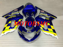 Kit de carenagem personalizado para gsxr600 750, k1, 01, 02, 03, gsxr 600, gsxr750 2001, 2002, 2003, abs, azul, amarelo + presentes, sg67 2024 - compre barato