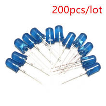 Diodo redondo led azul 5mm 200 m, difusor de luz azul colorida, lâmpada de diodo emissora de luz 2024 - compre barato