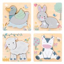 Wooden Puzzle Children's Cartoon Puzzle 1 2 3 Years Old Educational Toy Gift A2UB 2024 - buy cheap