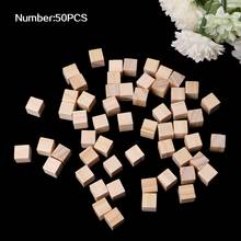 10/25/25mm blocos quadrados de madeira mini cubos embelezamento para artesanato em madeira diy 090c 2024 - compre barato