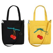 New Crossbody Bag Fashion Casual Cute Cherry Canvas Shoulder Bag Messenger Bag Shopping Bag Totes Beach Bag 2024 - buy cheap