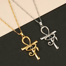 Cxwind Egyptian The Eye Of Horus Ankh Cross Pendant Necklaces For Women Men Key of Life Chain Necklace Jewelry Gift 2024 - buy cheap