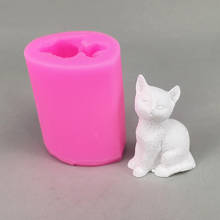 3D милая маленькая кошка животное силиконовая форма для свечи мыла формы для шоколадной глины ремесла форма для торта декоративные художественные инструменты для изготовления свечей 2024 - купить недорого