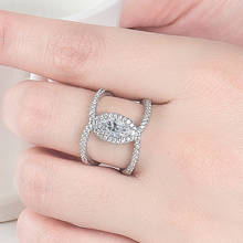 Модное женское кольцо с кристаллами и листьями, очаровательные обручальные кольца цвета розового золота и серебра для женщин, роскошное обручальное кольцо невесты с цирконием и камнем 2024 - купить недорого