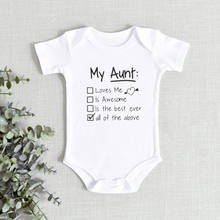 My Aunt Loves Me and Awesome Summer Funny Infant Baby Bodysuit Toddler Hipster Cotton Jumpsuit Trendy Newborn Baby Body suits 2024 - buy cheap